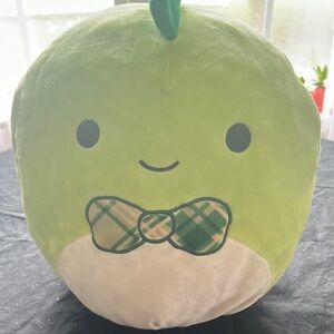 Squishmallows Green and Cream Plush Pillow Danny the Dinosaur.